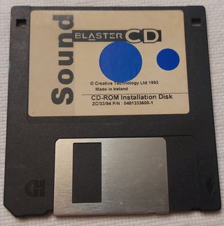 Disquete Sound Blaster CD . retroInformatica