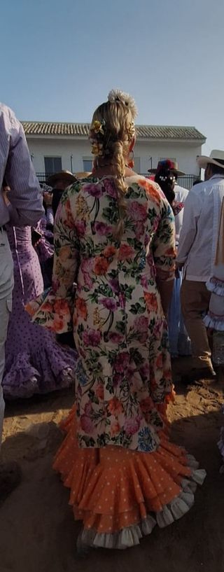Traje de flamenca estampado.
