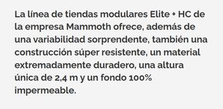 ARMARIO INDOOR ELITE+ HC 1500L 15x7,5x2,4m MAMMOTH