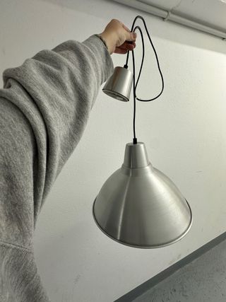 Lámpara Colgante Plateada Metálica IKEA