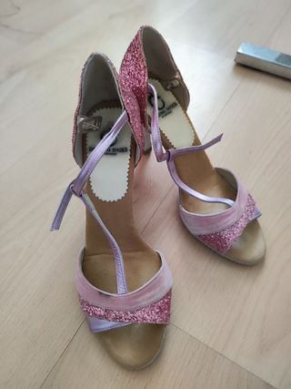 Zapatos de baile latino Abraxas rosa