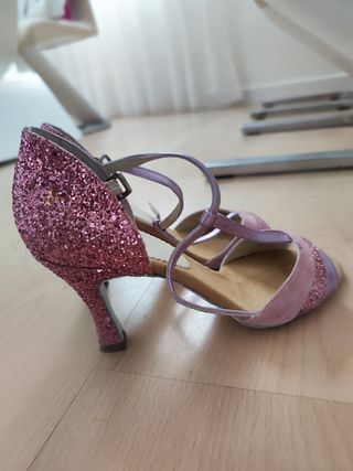 Zapatos de baile latino Abraxas rosa