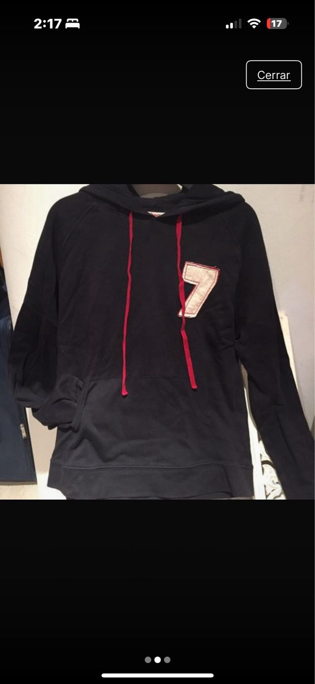 Sudadera infantil azul marino  con número 7