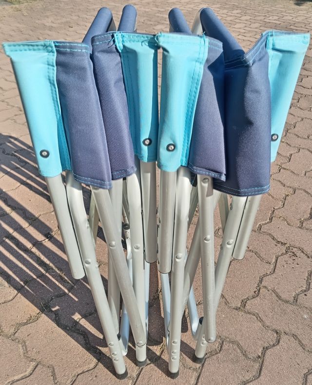 Coppia sedie regista alluminio pieghevoli