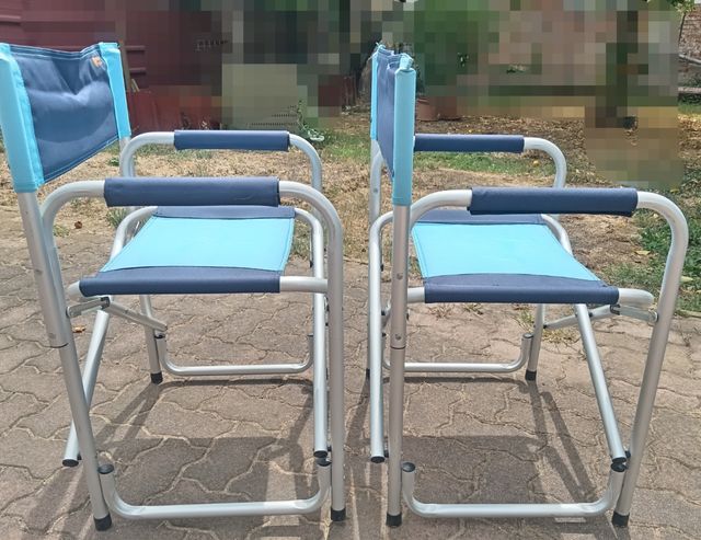 Coppia sedie regista alluminio pieghevoli