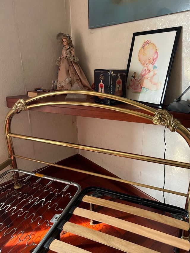 Struttura letto ottone originale