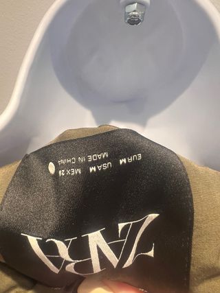 Parka Zara Verde Oliva Talla M