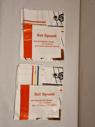 2 Set Tovagliette Spunti Multicolore