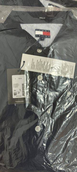 Camisa Tommy Hilfiger Regular Azul Talla S, M, L