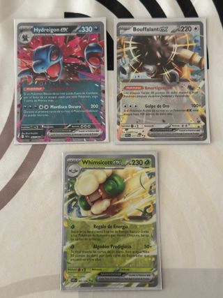 Lote de 3 cartas ex de Pokémon blanco