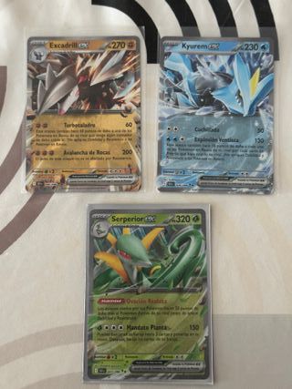 Lote de 3 cartas ex Pokémon negro