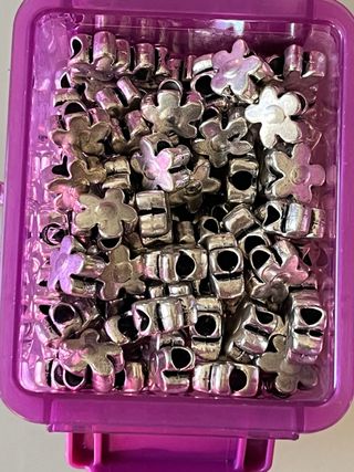 30 Charm fiore in metallo
