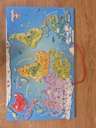 Puzle magnético mapa mundo educativo
