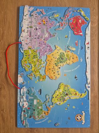Puzle magnético mapa mundo educativo
