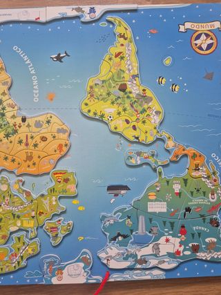 Puzle magnético mapa mundo educativo