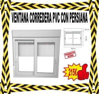 VENTANA CORREDERA PVC PERSIANA