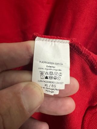 Sudadera Purificación García Roja Hombre