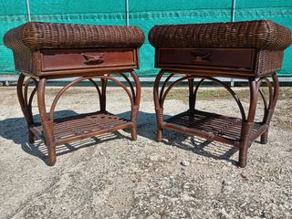 Comodini in bambù e vimini