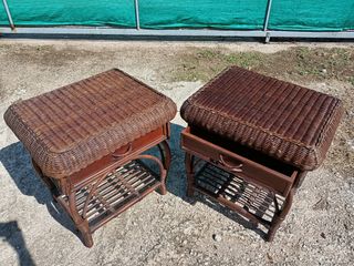 Comodini in bambù e vimini