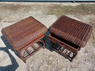 Comodini in bambù e vimini