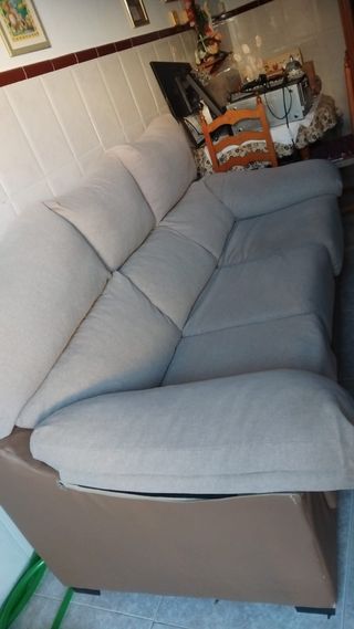 Sofá de 3 plazas beige