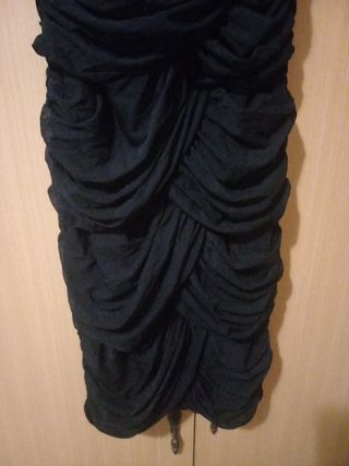 Vestido de gasa drapeado