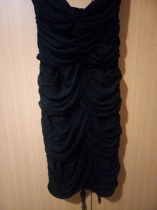 Vestido de gasa drapeado
