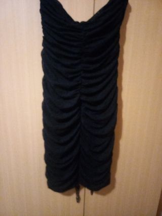 Vestido de gasa drapeado
