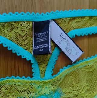 Tanga Victoria's Secret Teal y Amarillo