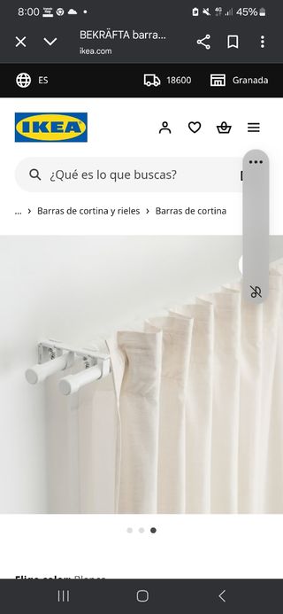 Barra de cortina doble IKEA