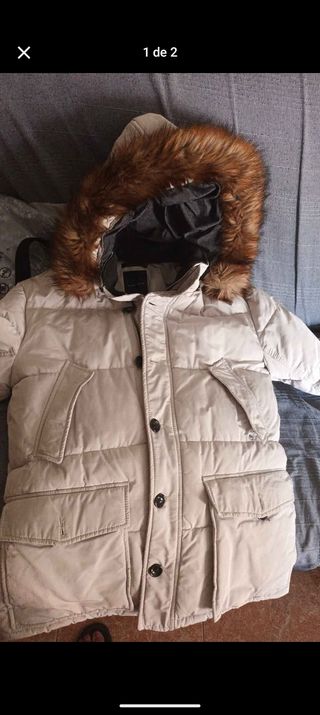 Chaquetón hombre beige Zara