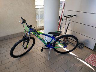 Bicicletta Mountain Bike Ragazzo Blu/Verde