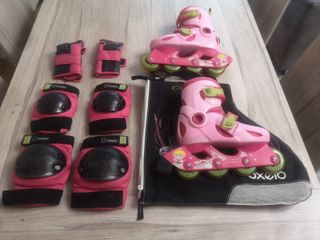 Patines Oxelo niña + protecciones y bolsa