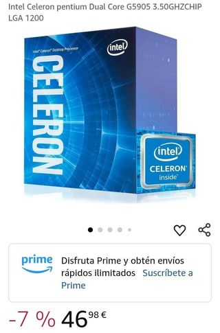 Procesador Intel Celeron G5905 3.5GHZ LGA1200