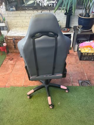 Silla Gaming Vinsetto Rosa y Gris