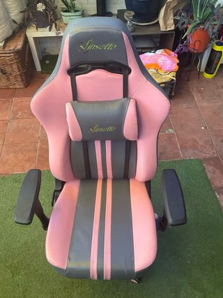 Silla Gaming Vinsetto Rosa y Gris