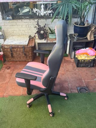 Silla Gaming Vinsetto Rosa y Gris