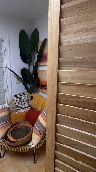 Biombo de madera