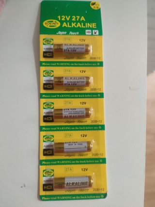 Pilas Alcalinas 27A 12V SOEINLY (Pack 5)