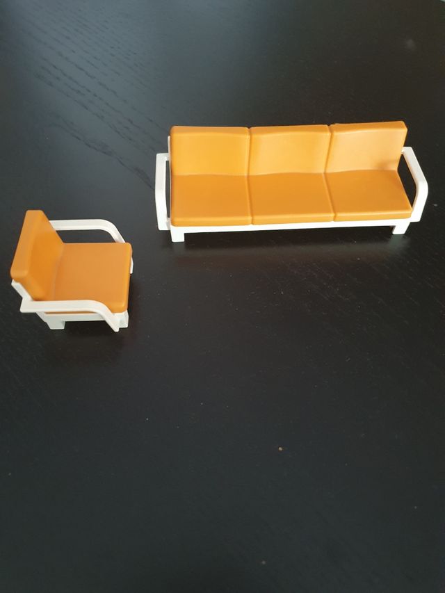 Playmobil Conjunto Sofá y Sillón Naranja