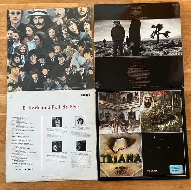 Lote 4 Vinilos Elvis Presley, U2, The Beatles ymas