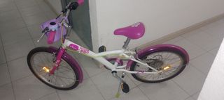 Bicicleta Niña 20 Btwin Rosa y Blanca