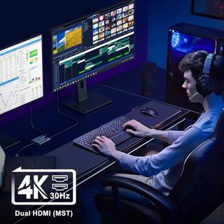 Adaptador USB-C a Doble HDMI 4K@60Hz