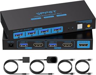VPECT HDMI KVM Switch 2x1 4K60Hz USB3.0
