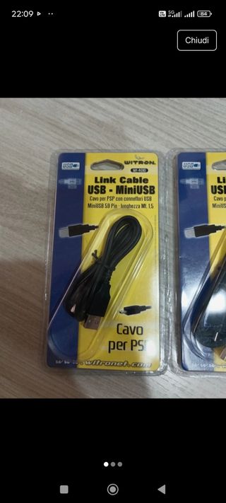 2 Cavi USB-MiniUSB WITRON per PSP