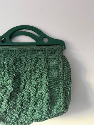 Bolso de mano vintage tejido a mano