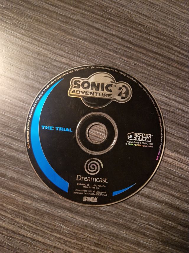 Dreamcast Sonic Adventure 2 Demo Disc