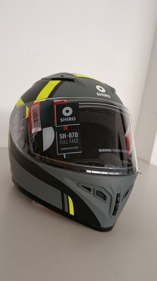 Casco Shiro SH-870 Gris-Amarillo