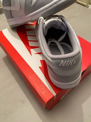 Nike Dunk Low Gris y Blanco
