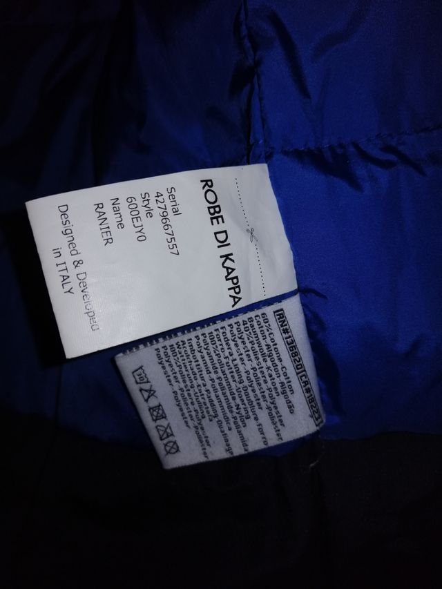 Robe di Kappa Giubbotto Imbottito Blu Tg. S